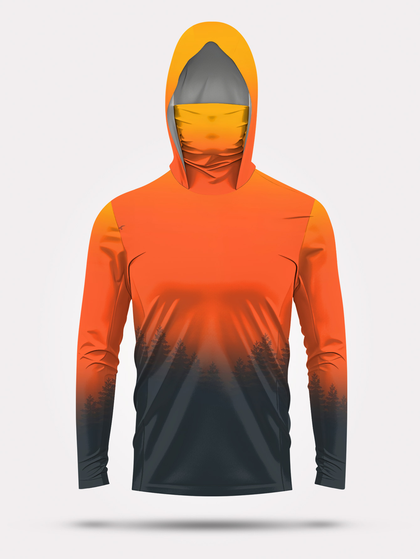 Men's Gradient Forest Printed  - огляд і ціна Fishing Hoodie