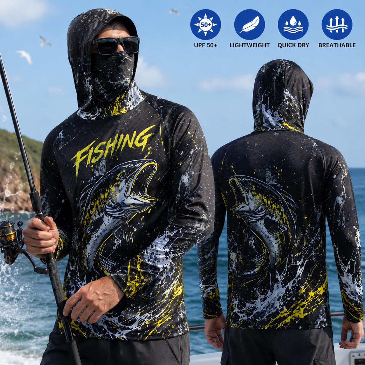 Quick Dry Breathable Men Fishi - огляд і ціна Fishing Hoodie