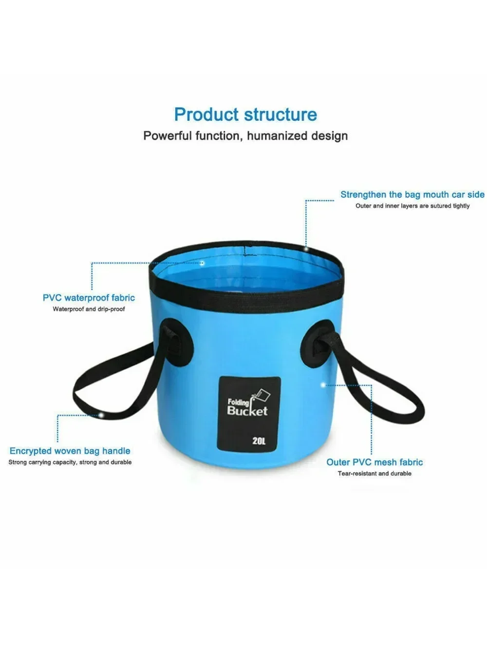 12L/20L Fishing Bucket Folding - огляд і ціна Fishing Bag Waterproof